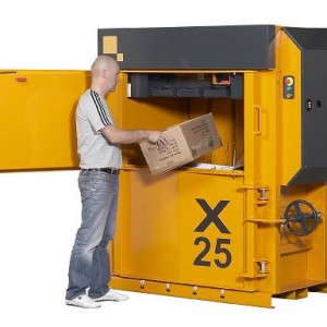 Bramidan X25 vertical waste baler supplied by Kenburn